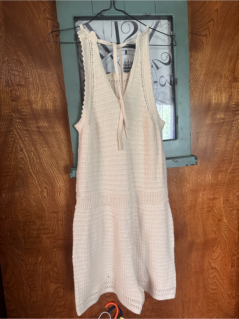 Universal Thread Cream Crochet Knit Jumpsuit Romper - Picture 2 of 5